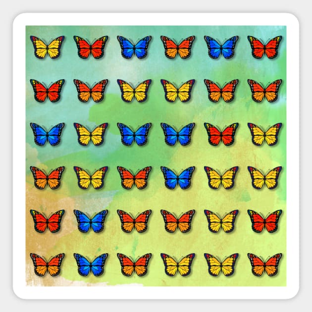 Butterflies pattern Magnet by Gaspar Avila